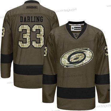 Adidas Ungdomen Carolina Hurricanes #33 Scott Darling Grön Salute to Service Stitched NHL Tröjor