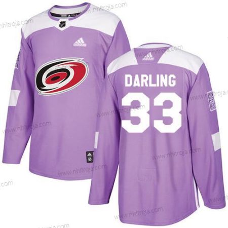 Adidas Ungdomen Carolina Hurricanes #33 Scott Darling Lila Autentisk Bekämpar cancer Stitched NHL Tröjor