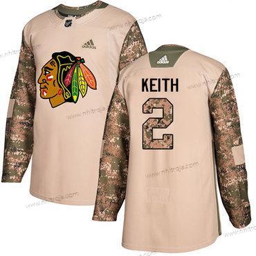 Adidas Ungdomen Chicago Blackhawks #2 Duncan Keith Camo Autentisk 2017 Veterans Day Stitched NHL Tröjor