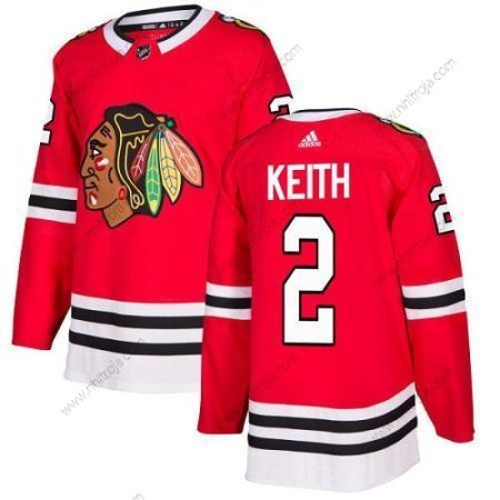 Adidas Ungdomen Chicago Blackhawks #2 Duncan Keith Röd Autentisk Stitched NHL Hemma Tröjor