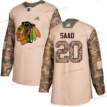 Adidas Ungdomen Chicago Blackhawks #20 Brandon Saad Camo Autentisk 2017 Veterans Day Stitched NHL Tröjor