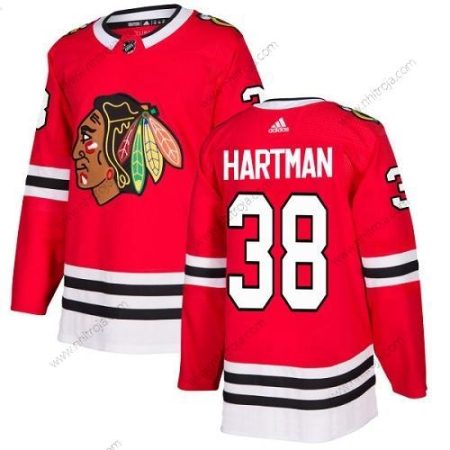 Adidas Ungdomen Chicago Blackhawks #38 Ryan Hartman Röd Autentisk Stitched NHL Hemma Tröjor