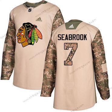 Adidas Ungdomen Chicago Blackhawks #7 Brent Seabrook Camo Autentisk 2017 Veterans Day Stitched NHL Tröjor