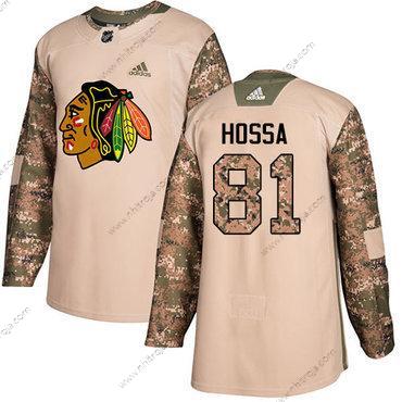 Adidas Ungdomen Chicago Blackhawks #81 Marian Hossa Camo Autentisk 2017 Veterans Day Stitched NHL Tröjor