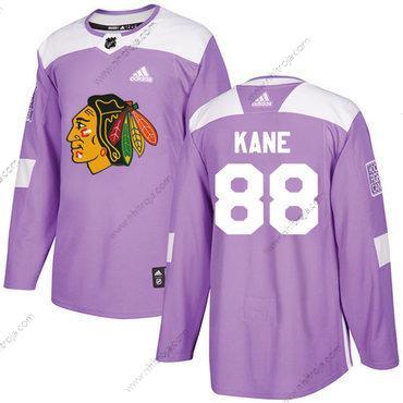 Adidas Ungdomen Chicago Blackhawks #88 Patrick Kane Lila Autentisk Bekämpar cancer Stitched NHL Tröjor