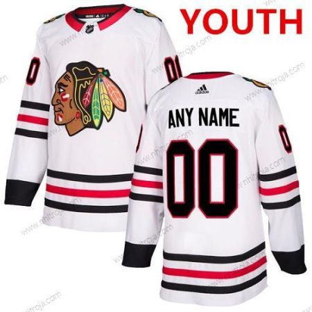 Adidas Ungdomen Chicago Blackhawks Skräddarsydda NHL Autentisk Vit Tröjor