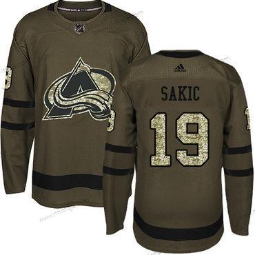 Adidas Ungdomen Colorado Avalanche #19 Joe Sakic Grön Salute to Service Stitched NHL Tröjor