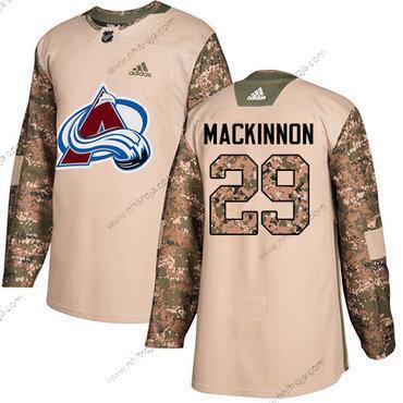 Adidas Ungdomen Colorado Avalanche #29 Nathan Mackinnon Camo Autentisk 2017 Veterans Day Stitched NHL Tröjor