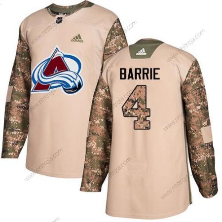 Adidas Ungdomen Colorado Avalanche #4 Tyson Barrie Camo Autentisk 2017 Veterans Day Stitched NHL Tröjor