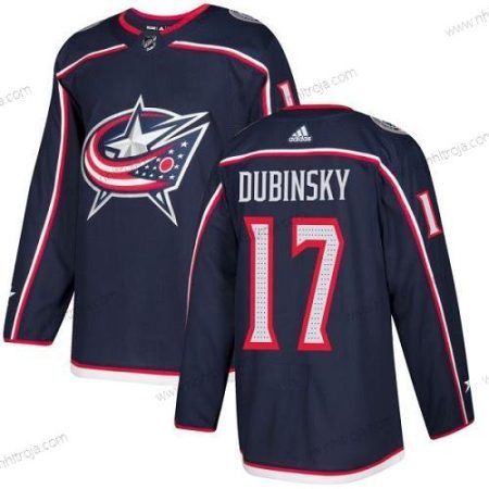 Adidas Ungdomen Columbus Blue Jackets #17 Brandon Dubinsky Marin Blå Autentisk Stitched NHL Hemma Tröjor