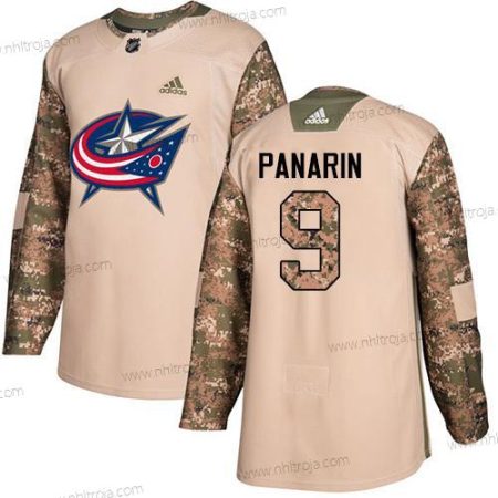 Adidas Ungdomen Columbus Blue Jackets #9 Artemi Panarin Camo Autentisk 2017 Veterans Day Stitched NHL Tröjor