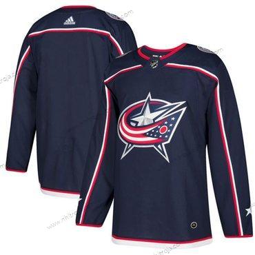 Adidas Ungdomen Columbus Blue Jackets Blank Marin Blå Autentisk Stitched NHL Hemma Tröjor