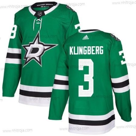 Adidas Ungdomen Dallas Stars #3 John Klingberg Grön Autentisk Stitched NHL Hemma Tröjor