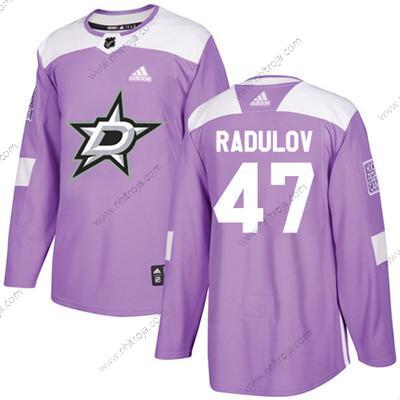 Adidas Ungdomen Dallas Stars #47 Alexander Radulov Lila Autentisk Bekämpar cancer Stitched NHL Tröjor