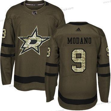 Adidas Ungdomen Dallas Stars #9 Mike Modano Grön Salute to Service Stitched NHL Tröjor