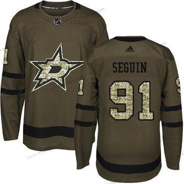 Adidas Ungdomen Dallas Stars #91 Tyler Seguin Grön Salute to Service Stitched NHL Tröjor