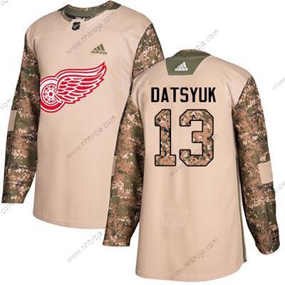 Adidas Ungdomen Detroit Red Wings #13 Pavel Datsyuk Camo Autentisk 2017 Veterans Day Stitched NHL Tröjor