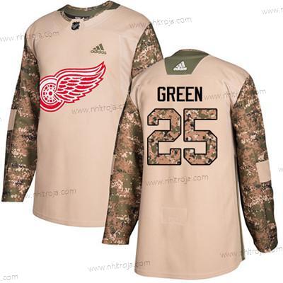 Adidas Ungdomen Detroit Red Wings #25 Mike Grön Camo Autentisk 2017 Veterans Day Stitched NHL Tröjor