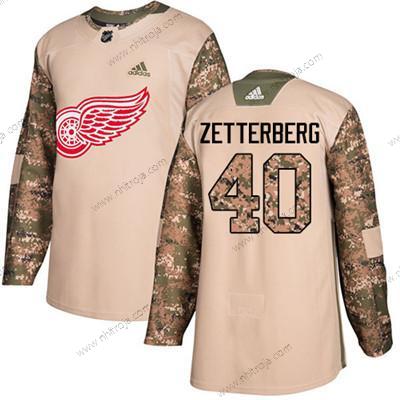 Adidas Ungdomen Detroit Red Wings #40 Henrik Zetterberg Camo Autentisk 2017 Veterans Day Stitched NHL Tröjor