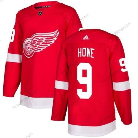 Adidas Ungdomen Detroit Red Wings #9 Gordie Howe Röd Autentisk Stitched NHL Hemma Tröjor