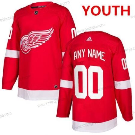 Adidas Ungdomen Detroit Red Wings Skräddarsydda Autentisk Röd NHL Hemma Tröjor