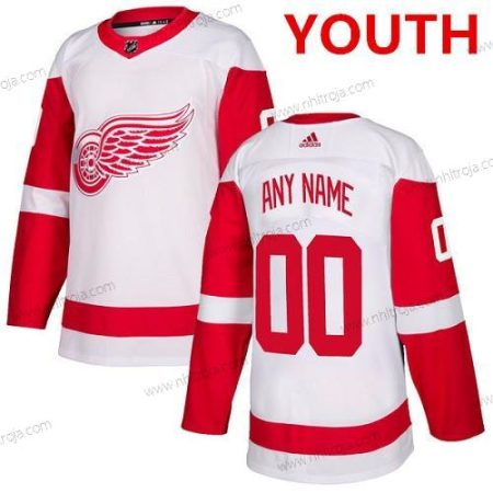 Adidas Ungdomen Detroit Red Wings Skräddarsydda NHL Autentisk Vit Tröjor