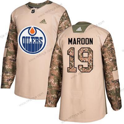 Adidas Ungdomen Edmonton Oilers #19 Patrick Maroon Camo Autentisk 2017 Veterans Day Stitched NHL Tröjor