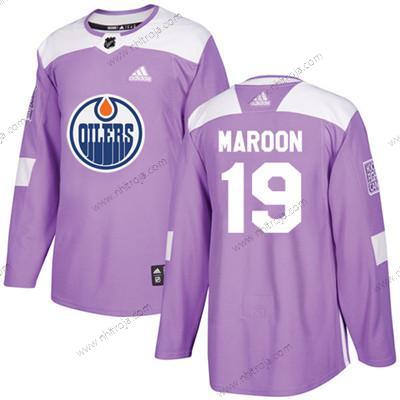 Adidas Ungdomen Edmonton Oilers #19 Patrick Maroon Lila Autentisk Bekämpar cancer Stitched NHL Tröjor