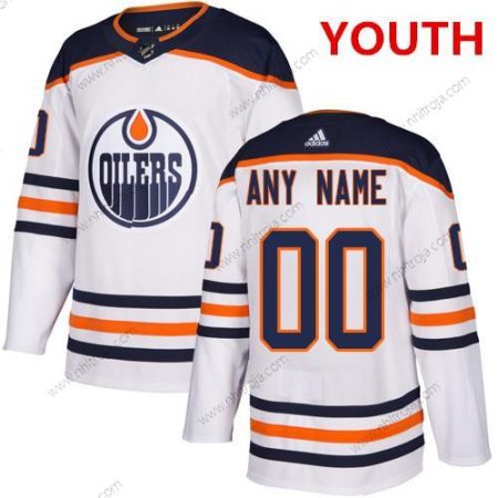 Adidas Ungdomen Edmonton Oilers Skräddarsydda NHL Autentisk Vit Tröjor