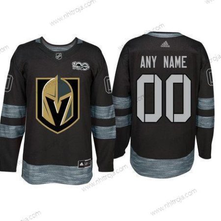 Adidas Vegas Golden Knights Skräddarsydda Svart 1917-2017 100th Jubileum Stitched NHL Tröjor