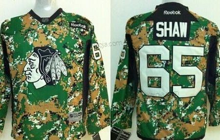 Barn Chicago Blackhawks #65 Andrew Shaw 2014 Camo Tröjor