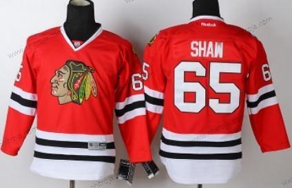 Barn Chicago Blackhawks #65 Andrew Shaw Röd Tröjor