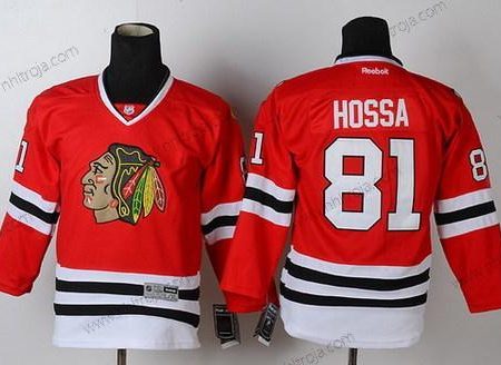 Barn Chicago Blackhawks #81 Marian Hossa Röd Tröjor