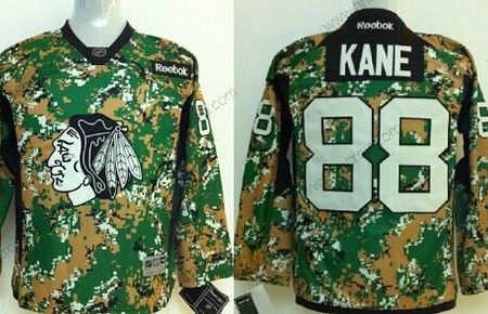 Barn Chicago Blackhawks #88 Patrick Kane 2014 Camo Tröjor