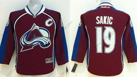 Barn Colorado Avalanche #19 Joe Sakic Röd Tröjor