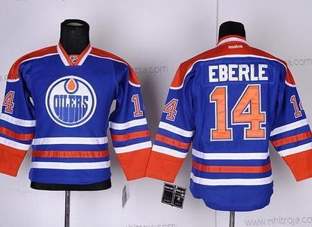 Barn Edmonton Oilers #14 Jordan Eberle Royal Blå Tröjor