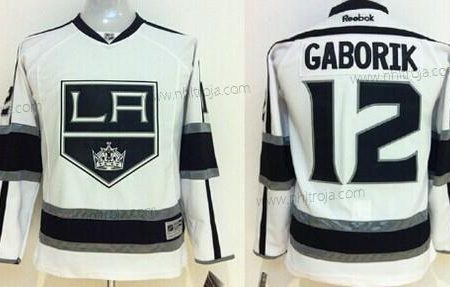 Barn Los Angeles Kings #12 Marian Gaborik Vit Tröjor