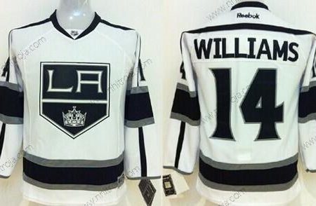 Barn Los Angeles Kings #14 Justin Williams Vit Tröjor