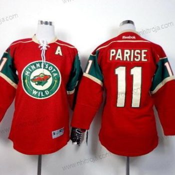 Barn Minnesota Wild #11 Zach Parise Röd Tröjor