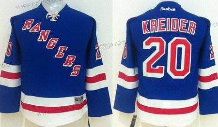 Barn New York Rangers #20 Chris Kreider Blå Tröjor