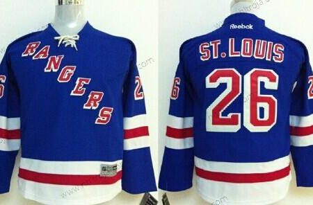 Barn New York Rangers #26 Martin St. Louis Blå Tröjor