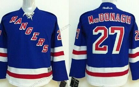 Barn New York Rangers #27 Ryan Mcdonagh Blå Tröjor