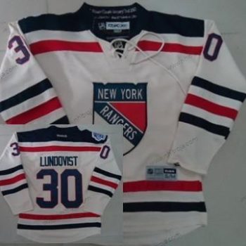 Barn New York Rangers #30 Henrik Lundqvist 2012 Vinter Klassisk Grädde Tröjor