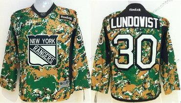 Barn New York Rangers #30 Henrik Lundqvist 2014 Camo Tröjor