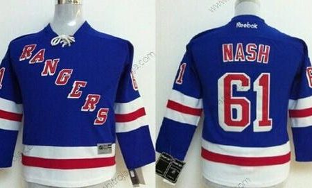 Barn New York Rangers #61 Rick Nash Blå Tröjor