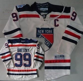 Barn New York Rangers #99 Wayne Gretzky 2012 Vinter Klassisk Grädde Tröjor