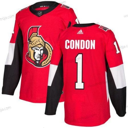 Barn Ottawa Senators 1 Mike Condon Röd Autentisk Stitched NHL Hemma Tröjor