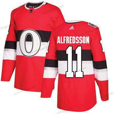 Barn Ottawa Senators 11 Daniel Alfredsson Röd Autentisk 2017 100 Klassisk Stitched NHL Tröjor