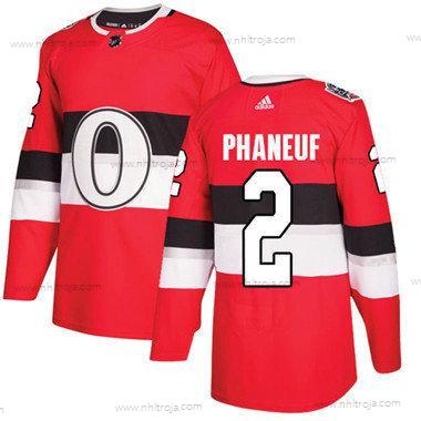 Barn Ottawa Senators 2 Dion Phaneuf Röd Autentisk 2017 100 Klassisk Stitched NHL Tröjor