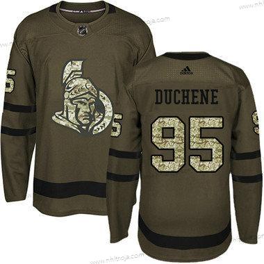 Barn Ottawa Senators 95 Matt Duchene Grön Salute to Service Stitched NHL Tröjor